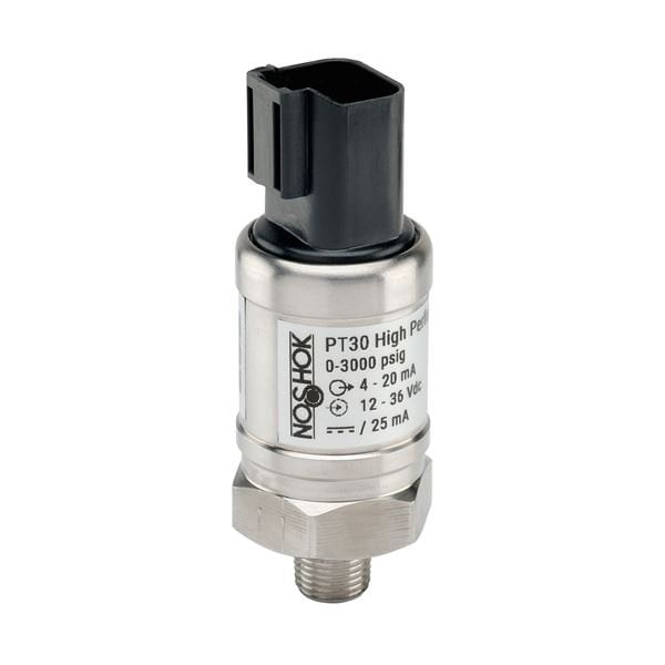Noshok Pressure Transmitter, 0-2000 psi gauge, +/-0.25% of span, 4 mA to 20 mA, 2-wire, 1/4 NPT male, Deutsc PT30-2000psig-1-1-2-66 - main